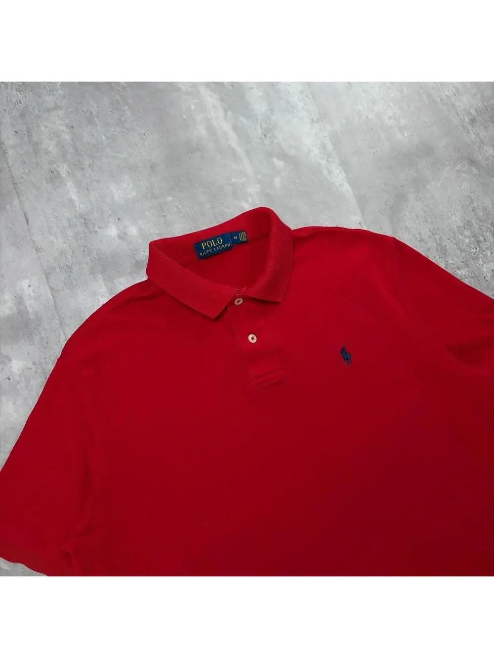 Y2K Red Polo Ralph Lauren Grunge Skater Polo Shirt